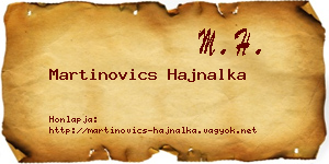 Martinovics Hajnalka névjegykártya