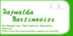 hajnalka martinovics business card